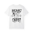 Garment-Dyed Christian T-Shirt: Heart of Christ Design, Faith Apparel