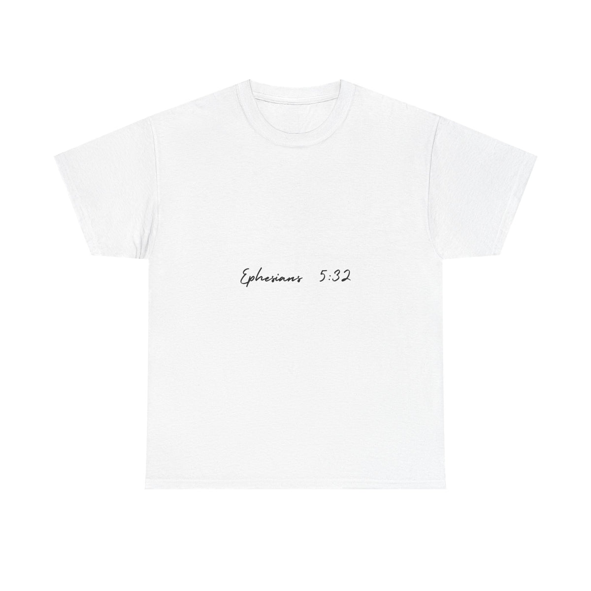 Christian T-Shirt — 'Heart of Christ' Graphic Tee with Ephesians 5:32 Scripture