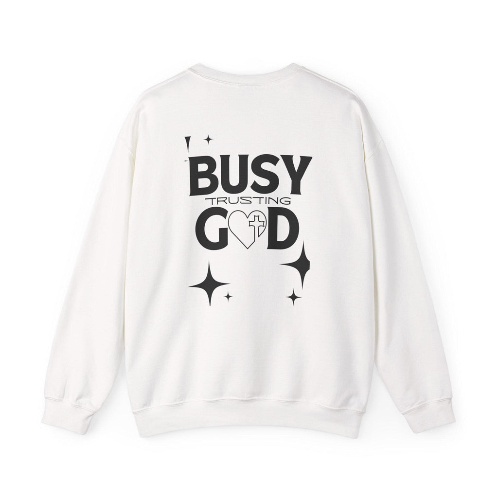 Busy Trusting God Christian T-Shirt | Deuteronomy 31:6 Bible Verse Tee | Faith-Based Encouragement Shirt | Christian Apparel for Men & Women
