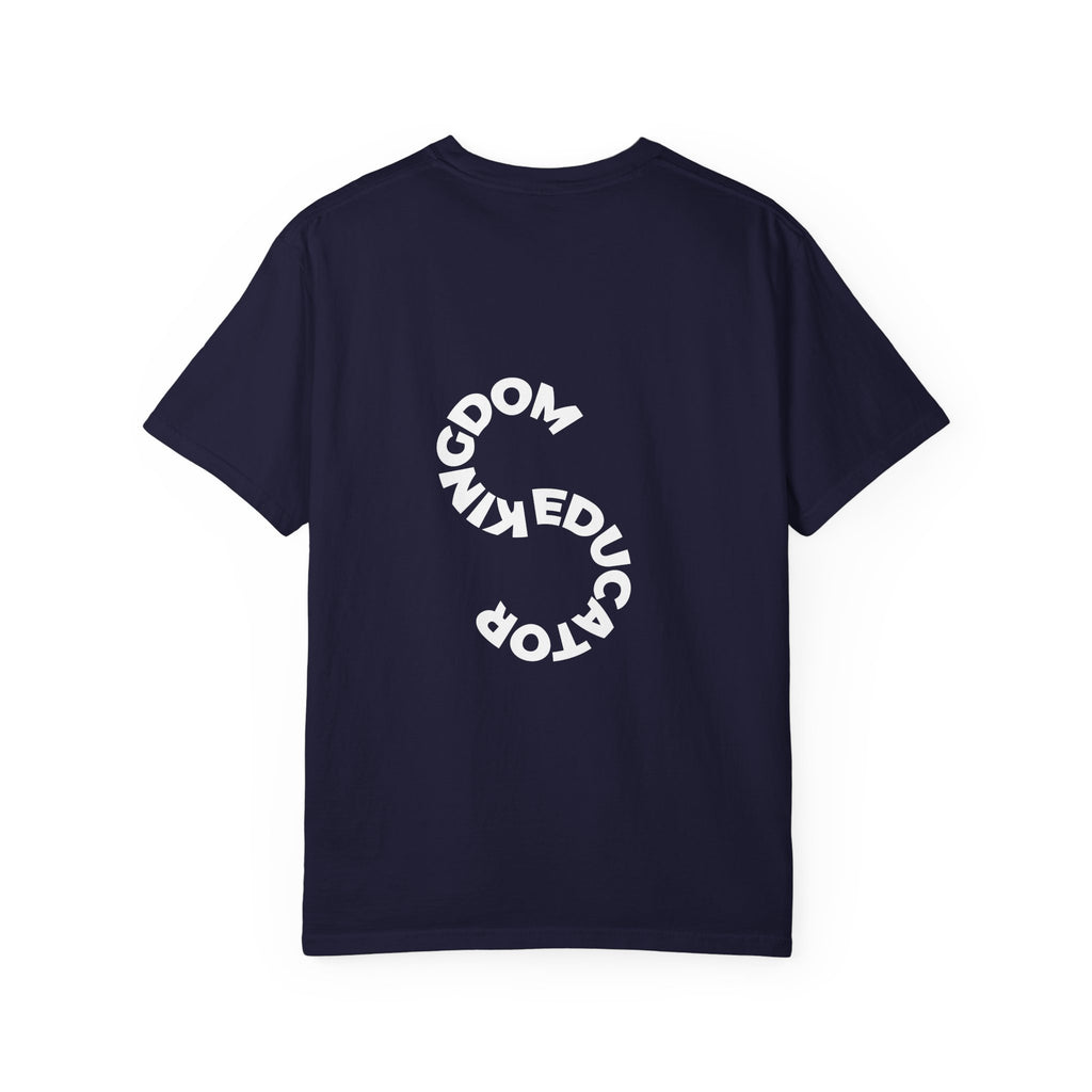 Educator mens periodic element design T-shirt | Kingdom Educator circular back print