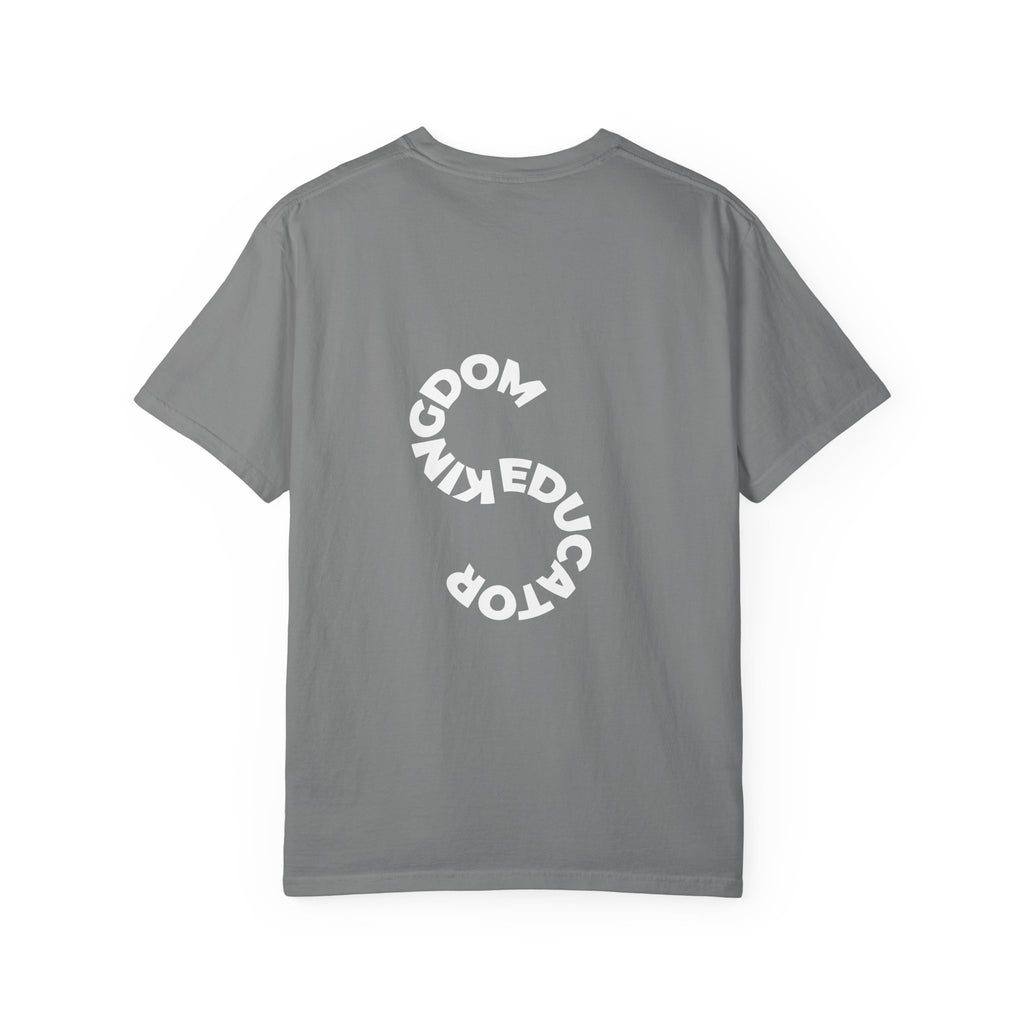 Educator mens periodic element design T-shirt | Kingdom Educator circular back print