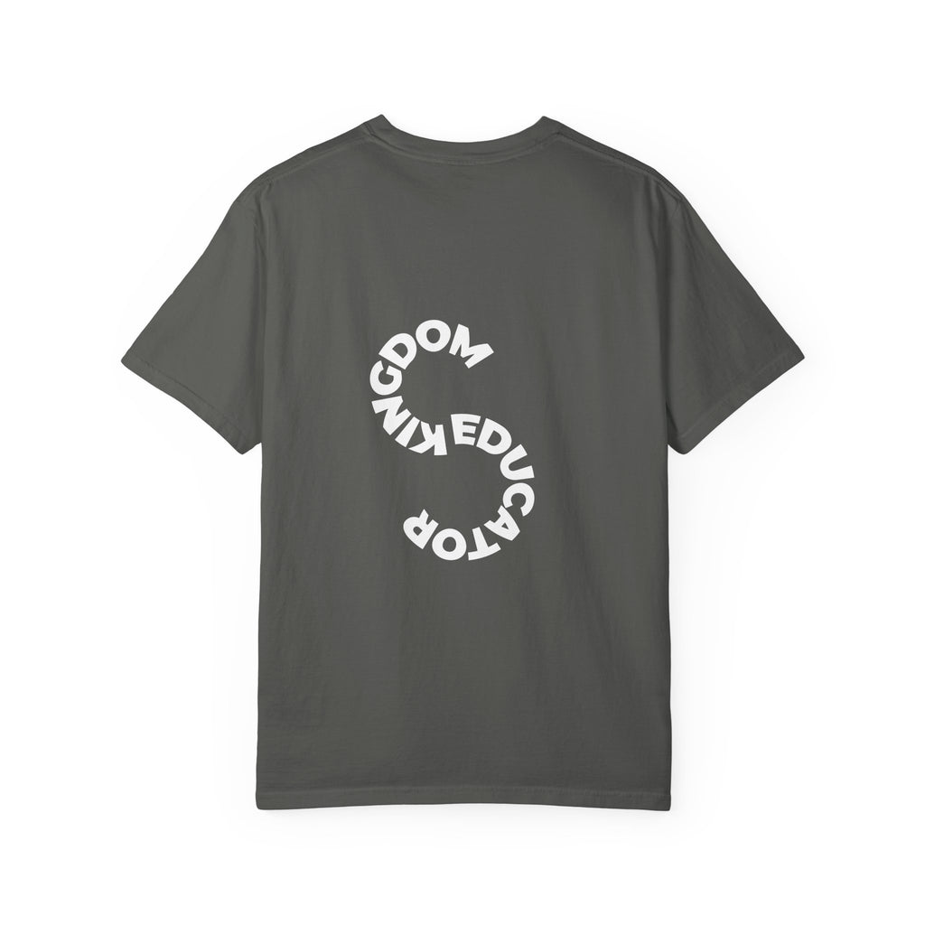 Educator mens periodic element design T-shirt | Kingdom Educator circular back print