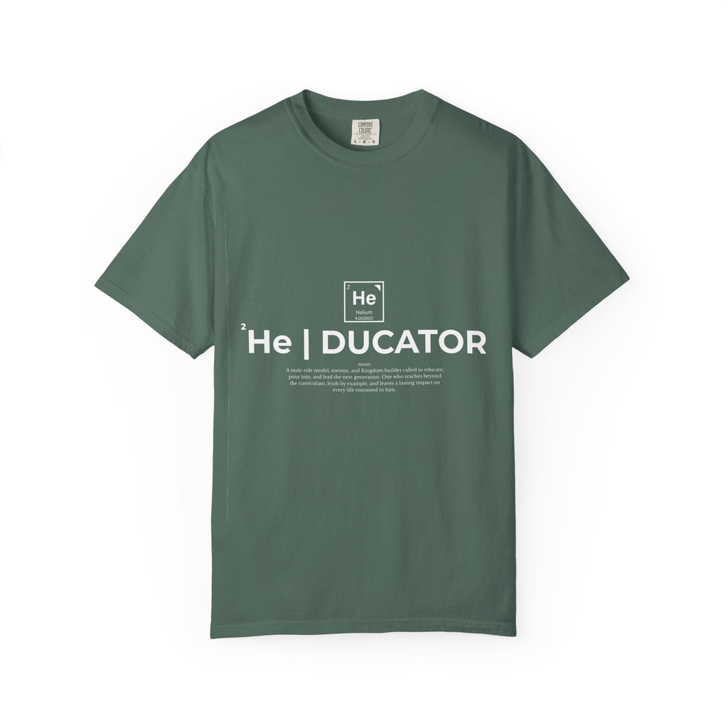 Educator mens periodic element design T-shirt | Kingdom Educator circular back print