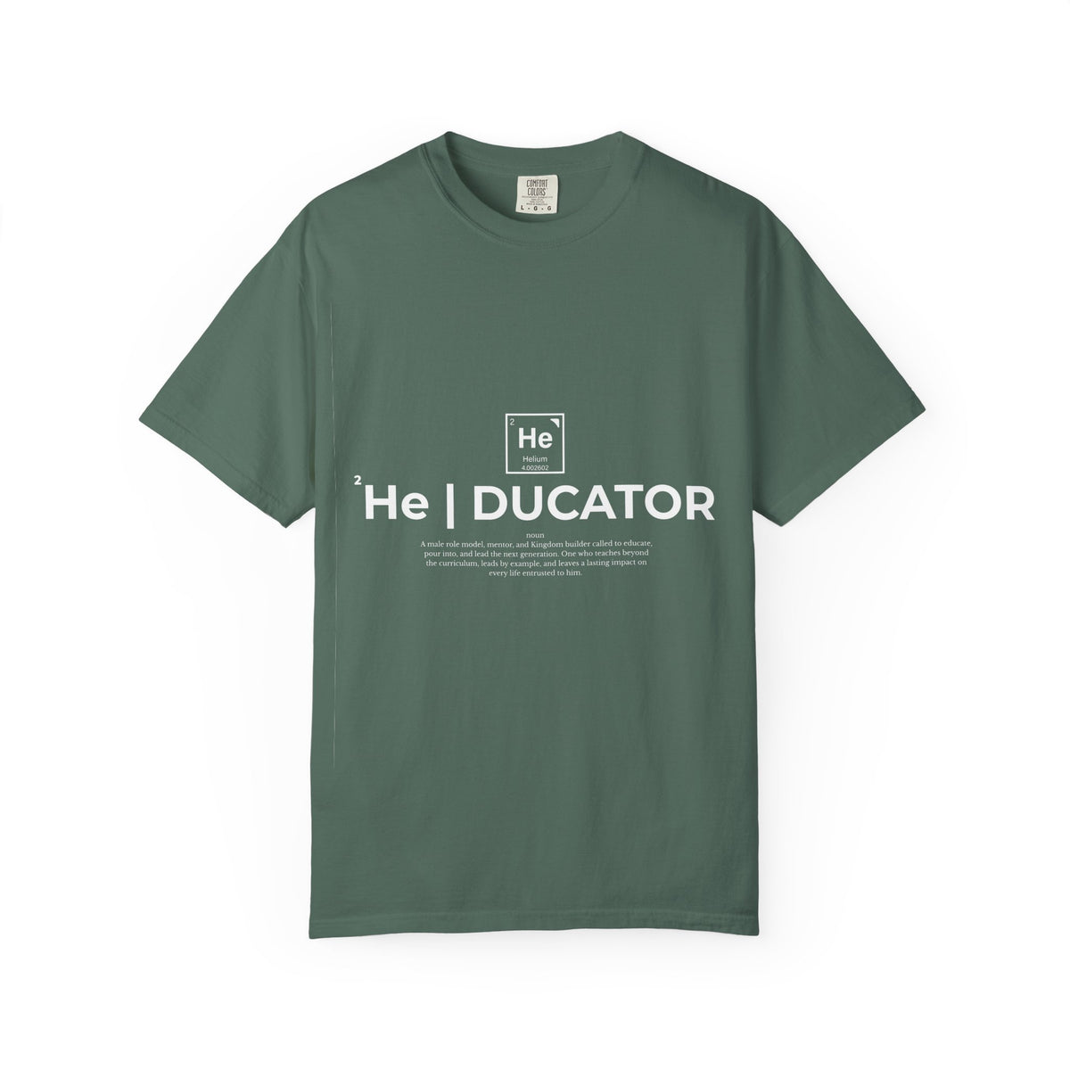 Educator mens periodic element design T-shirt | Kingdom Educator circular back print