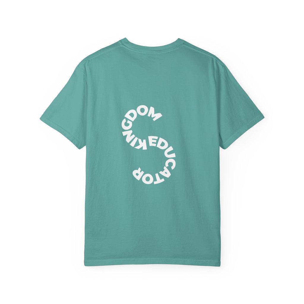 Educator mens periodic element design T-shirt | Kingdom Educator circular back print