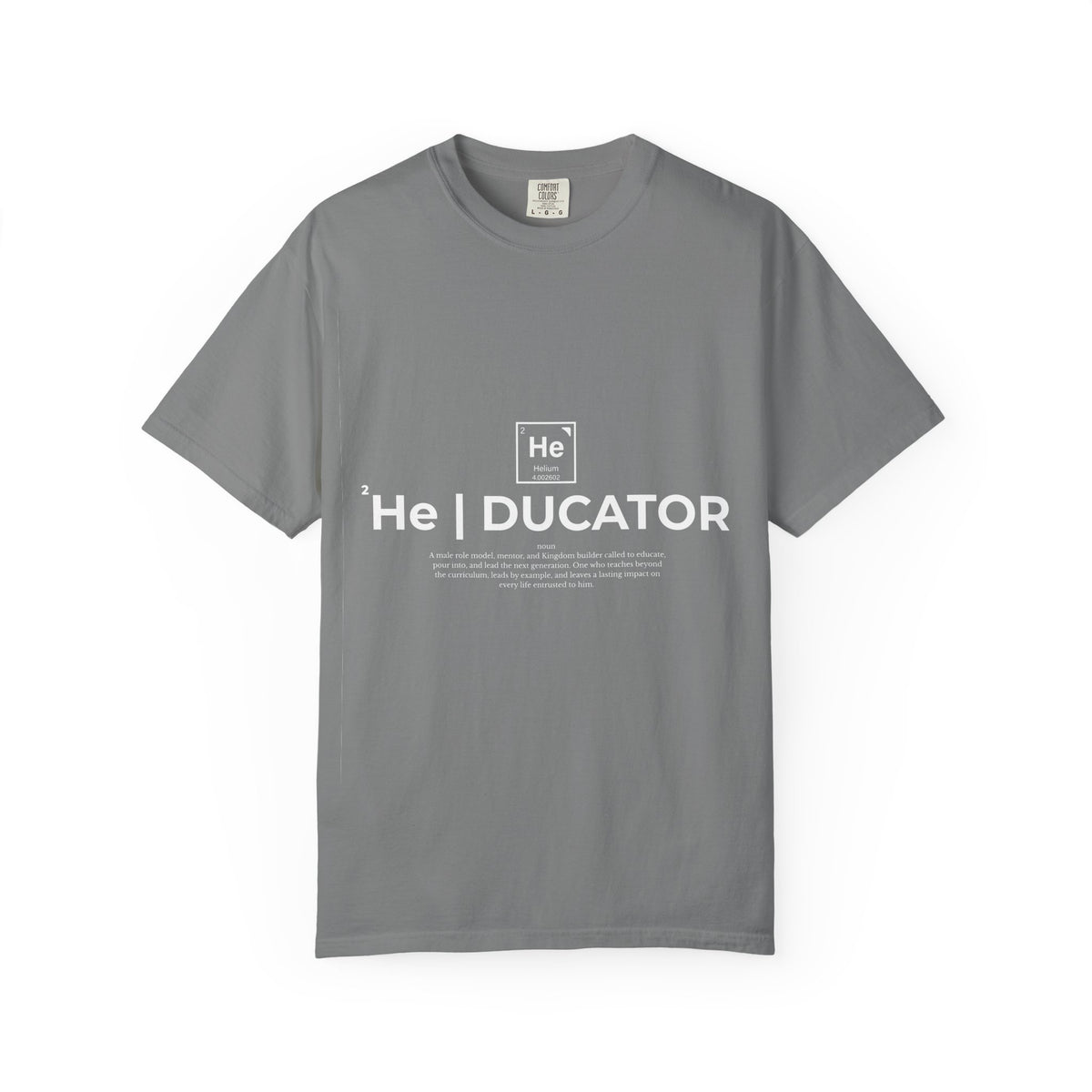 Educator mens periodic element design T-shirt | Kingdom Educator circular back print