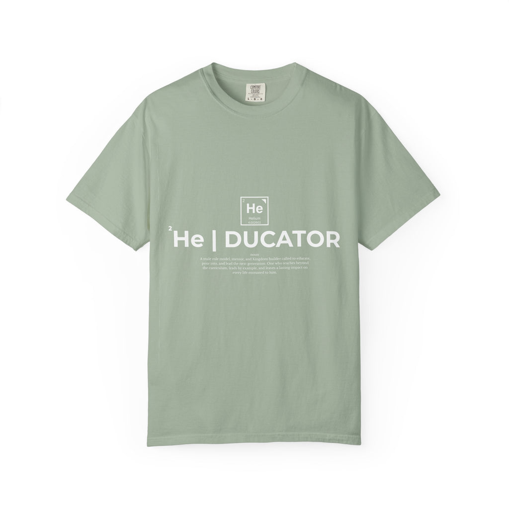 Educator mens periodic element design T-shirt | Kingdom Educator circular back print