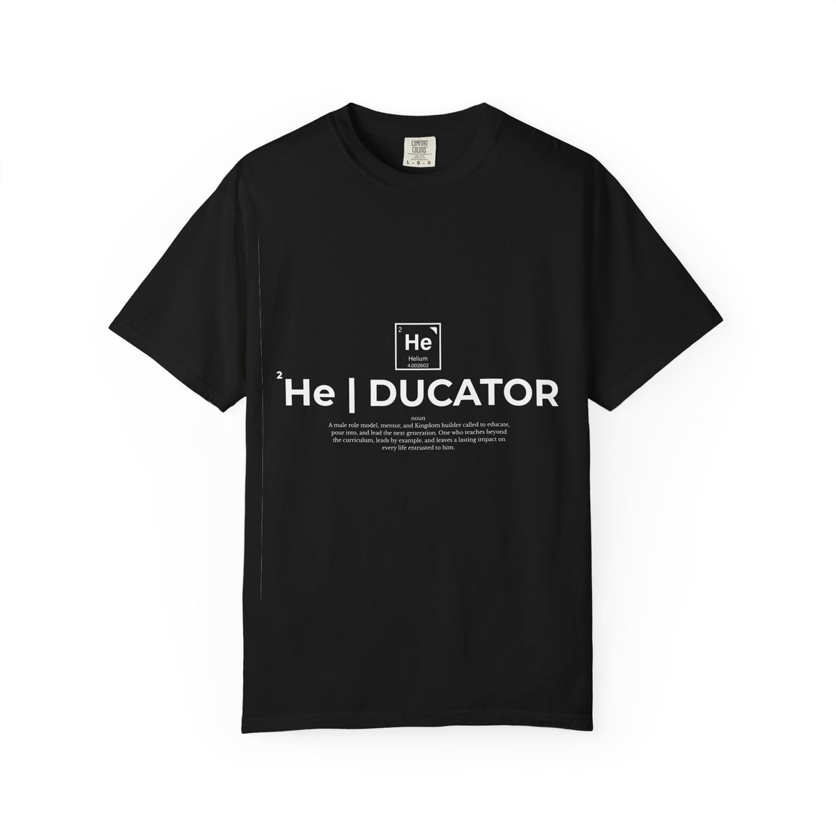 Educator mens periodic element design T-shirt | Kingdom Educator circular back print