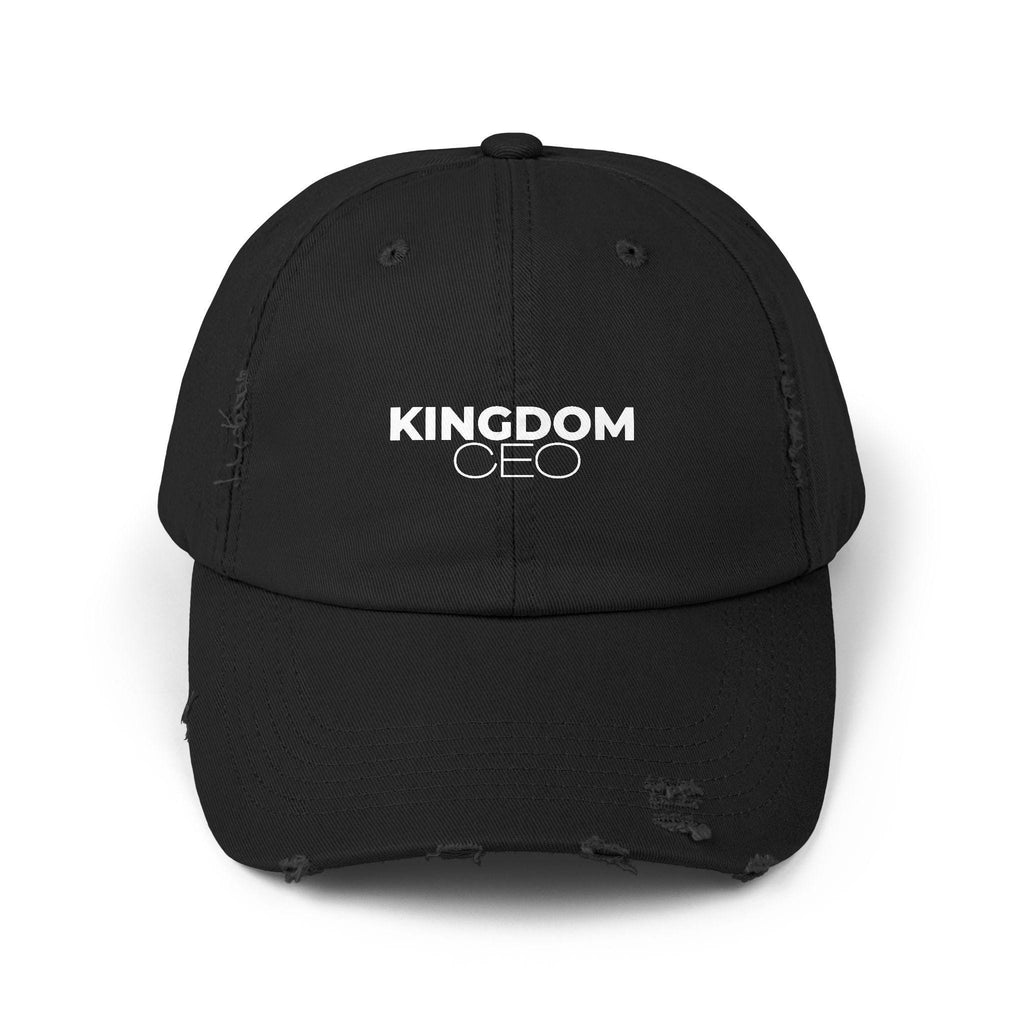 Distressed Christian Baseball Cap: Kingdom CEO Dad Hat