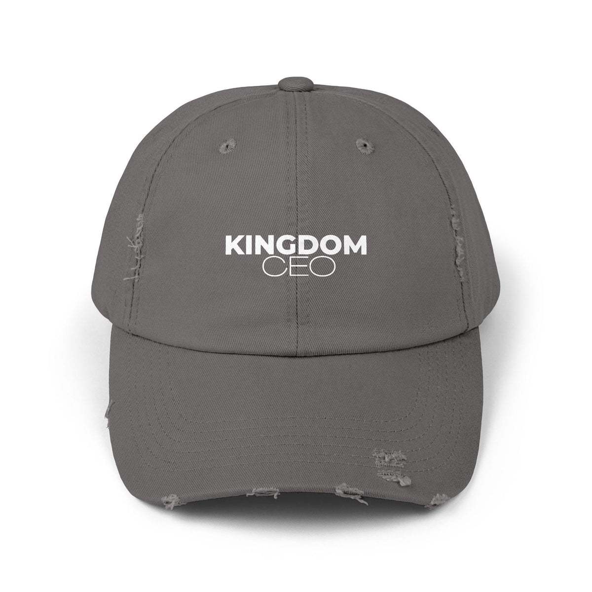 Distressed Christian Baseball Cap: Kingdom CEO Dad Hat