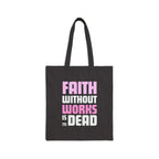 Faith-Inspired Cotton Canvas Tote Bag: Reusable Eco-Friendly Shopping