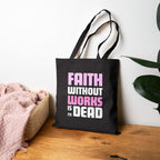 Faith-Inspired Cotton Canvas Tote Bag: Reusable Eco-Friendly Shopping