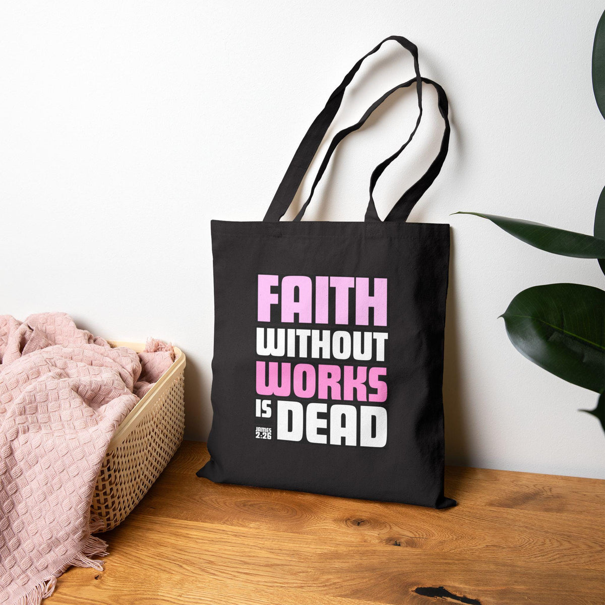 Faith-Inspired Cotton Canvas Tote Bag: Reusable Eco-Friendly Shopping
