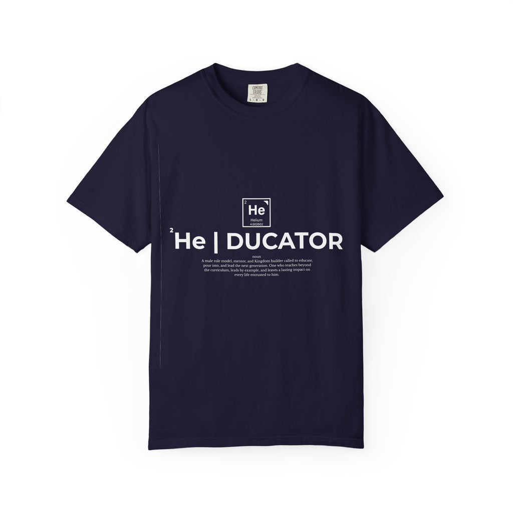 Educator mens periodic element design T-shirt | Kingdom Educator circular back print