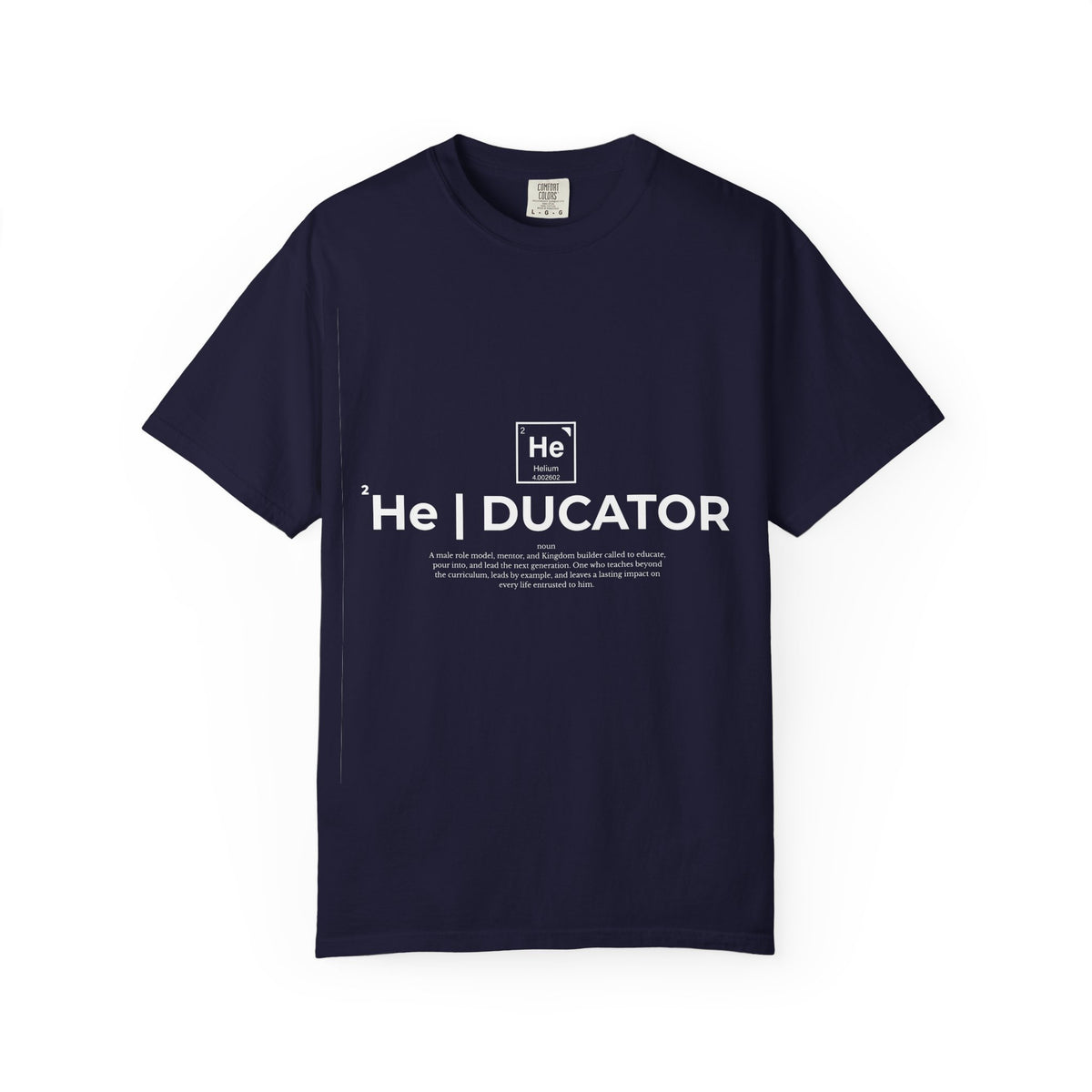 Educator mens periodic element design T-shirt | Kingdom Educator circular back print