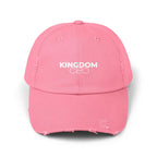Distressed Christian Baseball Cap: Kingdom CEO Dad Hat