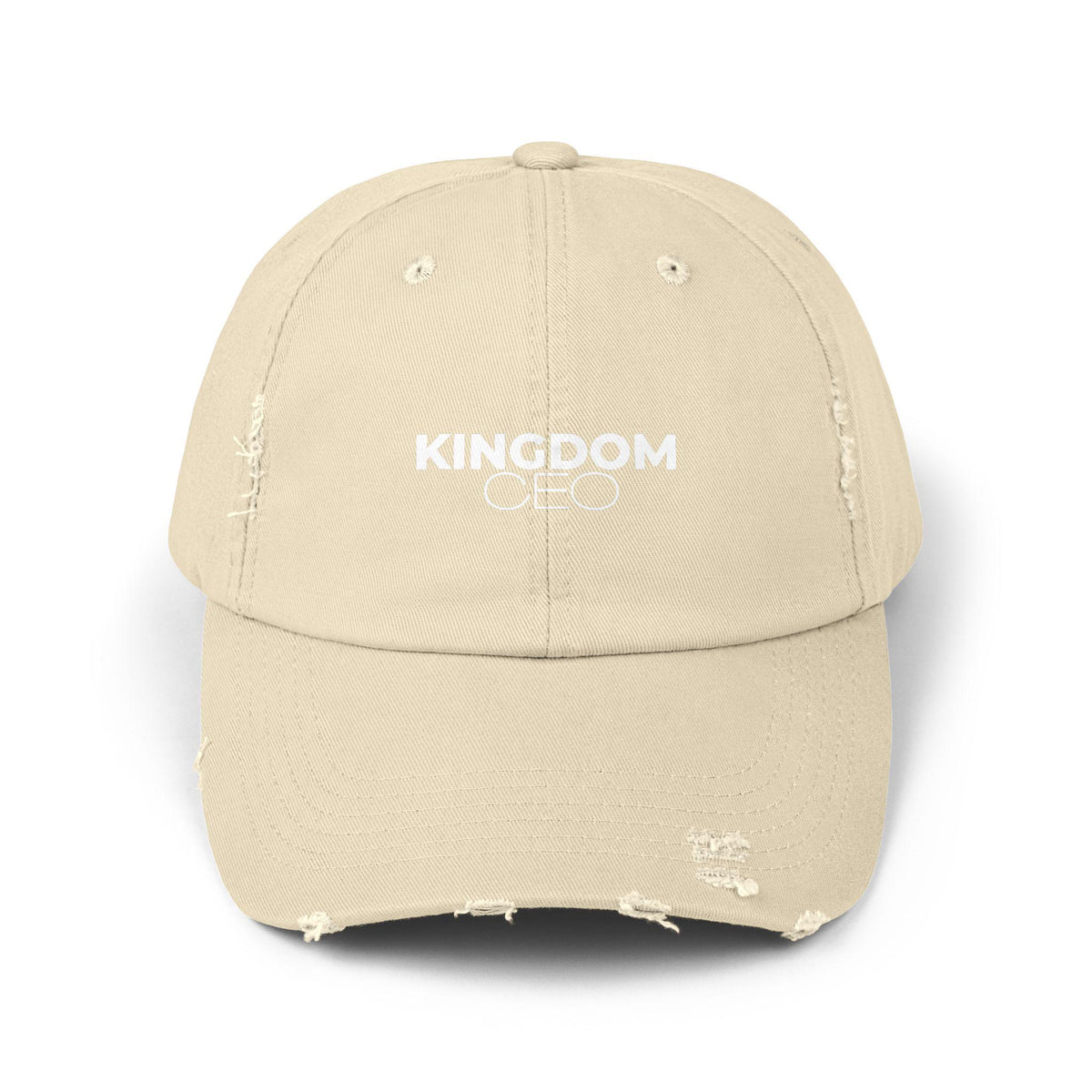 Distressed Christian Baseball Cap: Kingdom CEO Dad Hat